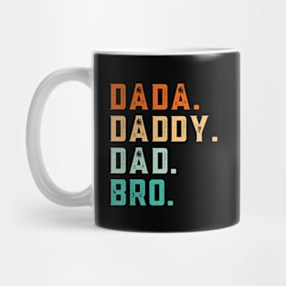 Dada Daddy Dad Bro Funny Fathers Day Retro Vintage Mug